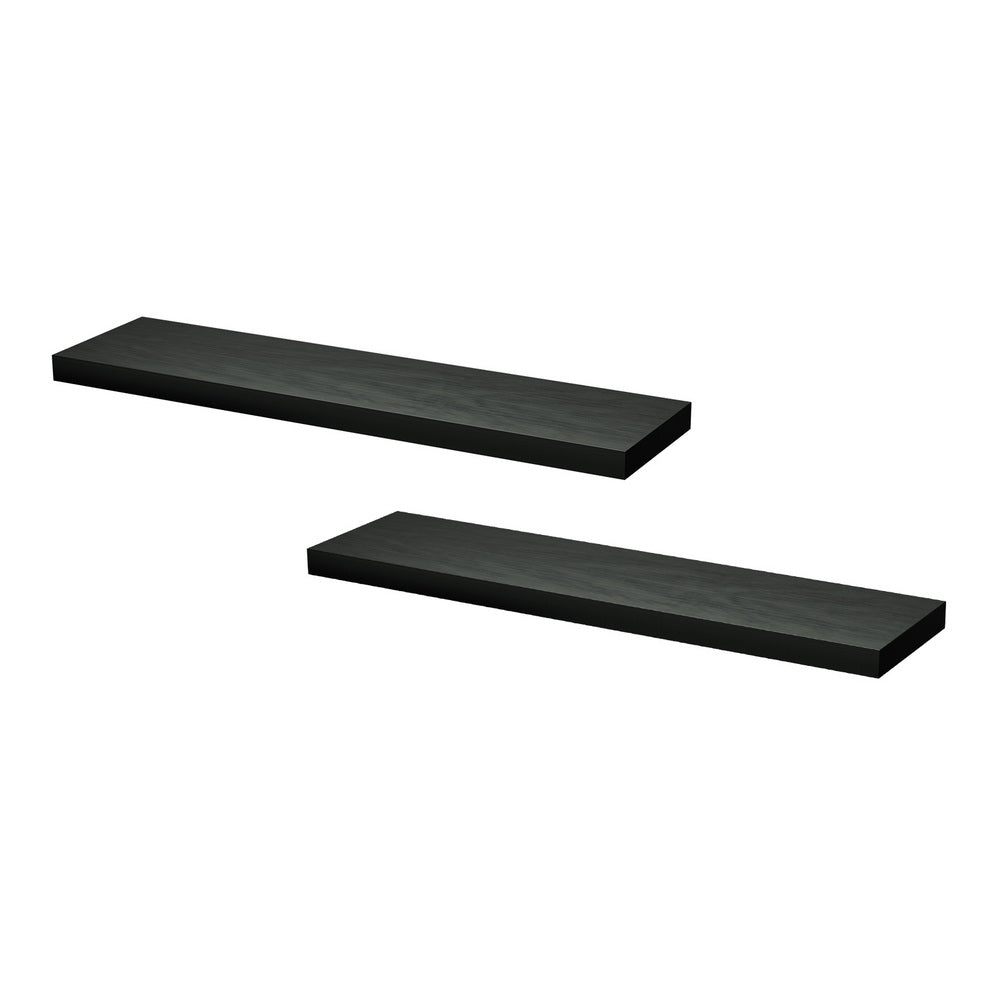 Artiss Floating Wall Shelf Set of 2 Black 90CM - Homecoze