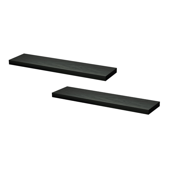 Artiss Floating Wall Shelf Set of 2 Black 90CM - Homecoze