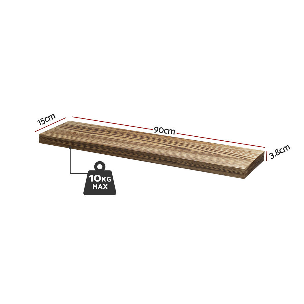 Artiss Floating Wall Shelf Set of 2 Wood 90CM - Homecoze