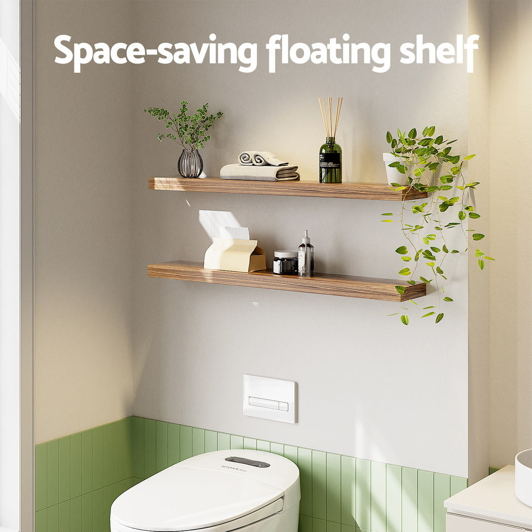 Artiss Floating Wall Shelf Set of 2 Wood 90CM - Homecoze