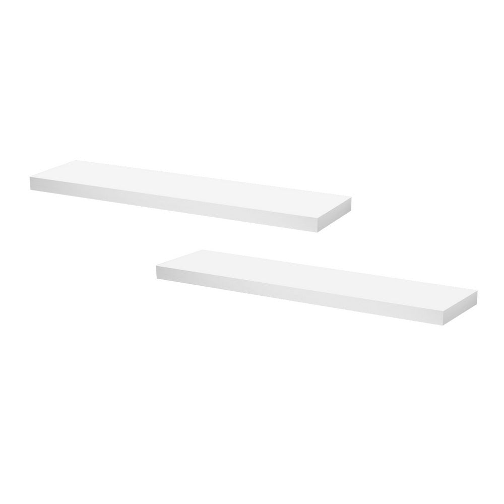 Artiss Floating Wall Shelf Set of 2 White 90CM - Homecoze
