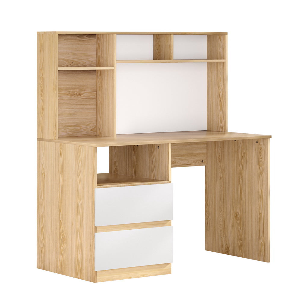 Computer Study Office Desk with Storage - Oak - Homecoze