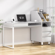 Office Computer Desk Study Table with Storage Bookshelf - Homecoze