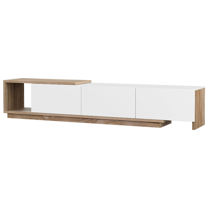 Artiss TV Cabinet Entertainment Unit Stand Extendable White Oak - Homecoze