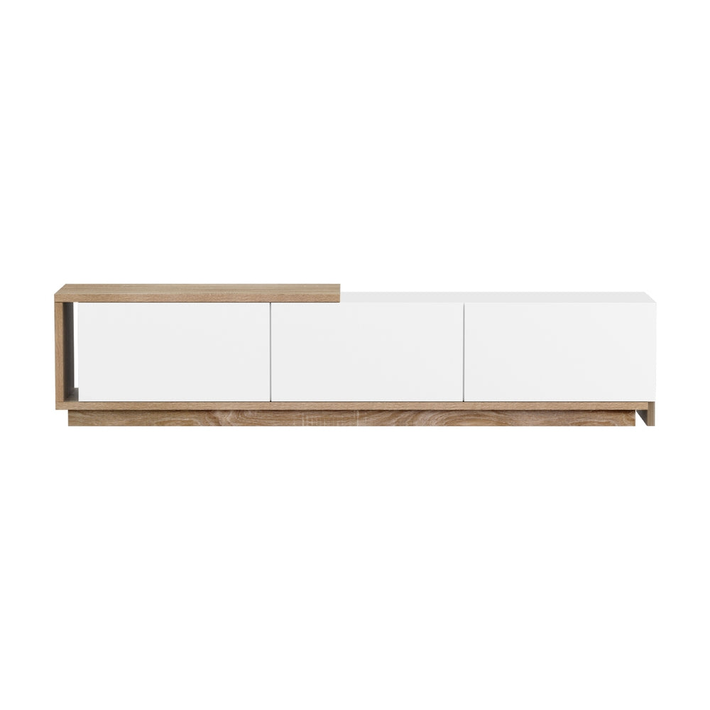 Artiss TV Cabinet Entertainment Unit Stand Extendable White Oak - Homecoze