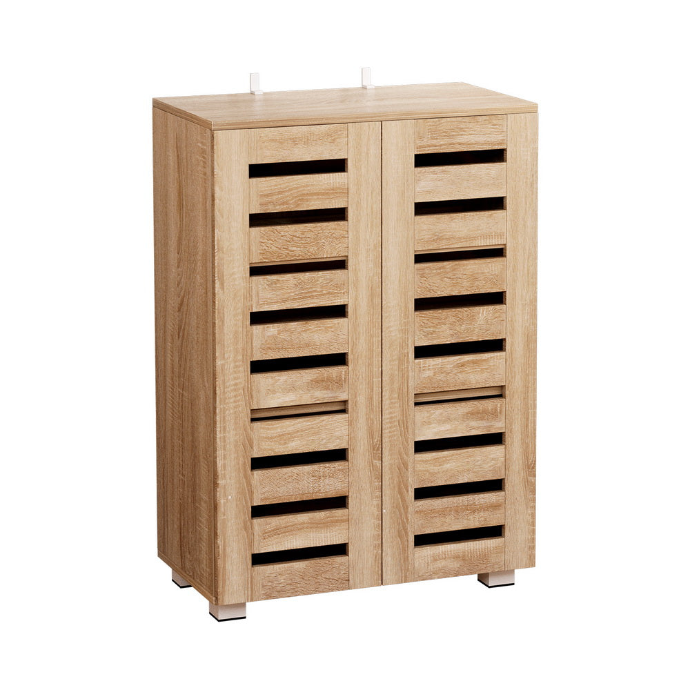 5-Tier Ventilated Shoe Cabinet - Pine - Homecoze