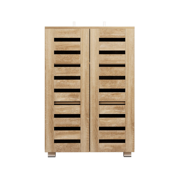5-Tier Ventilated Shoe Cabinet - Pine - Homecoze