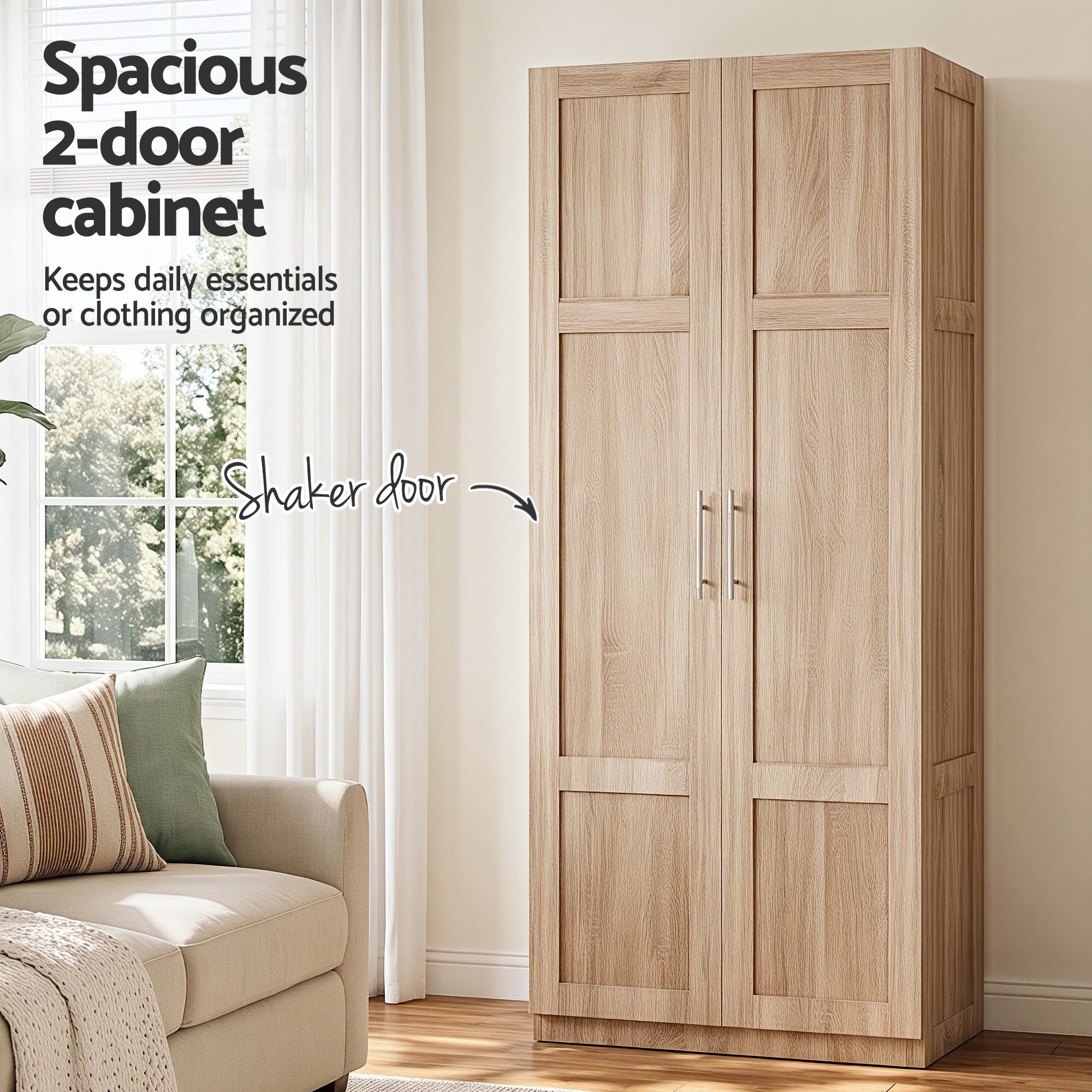 Abigail Linen & Pantry Storage Cabinet - Pine