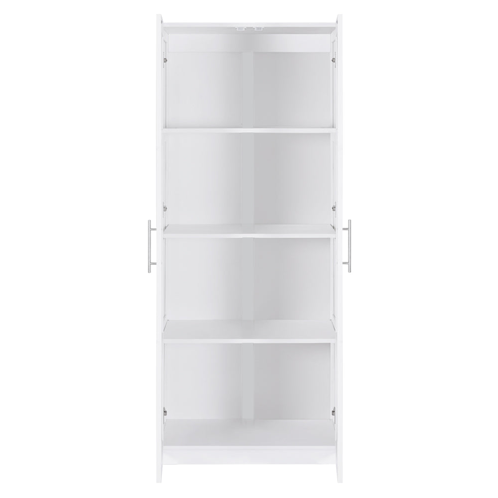 2 Door Pantry Linen Storage Cupboard - White - Homecoze