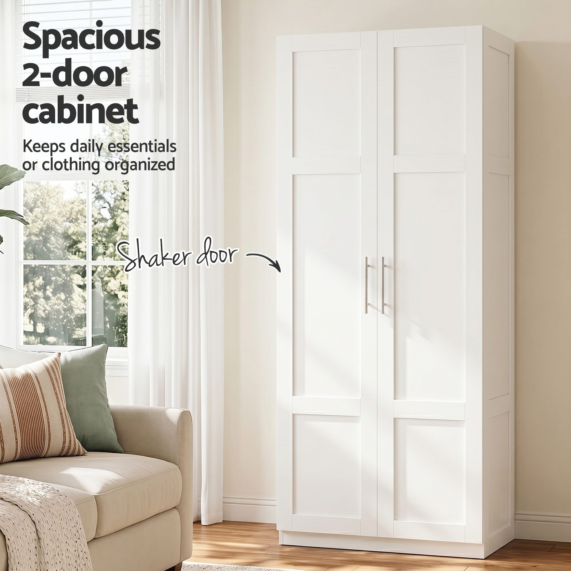 Abigail Linen & Pantry Storage Cabinet - White