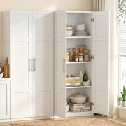 Abigail (Set of 2) Linen & Pantry Storage Cabinets - White