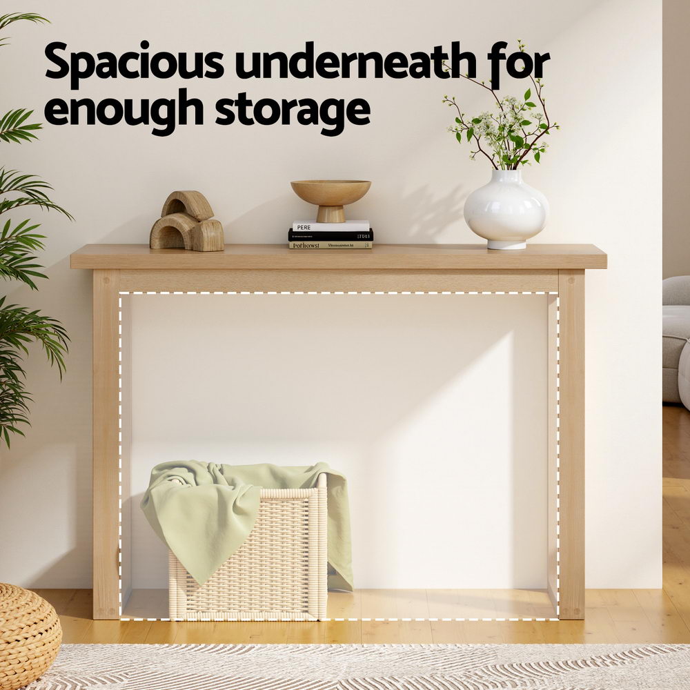 Rustic Pine Style Console Table 110cm - Homecoze