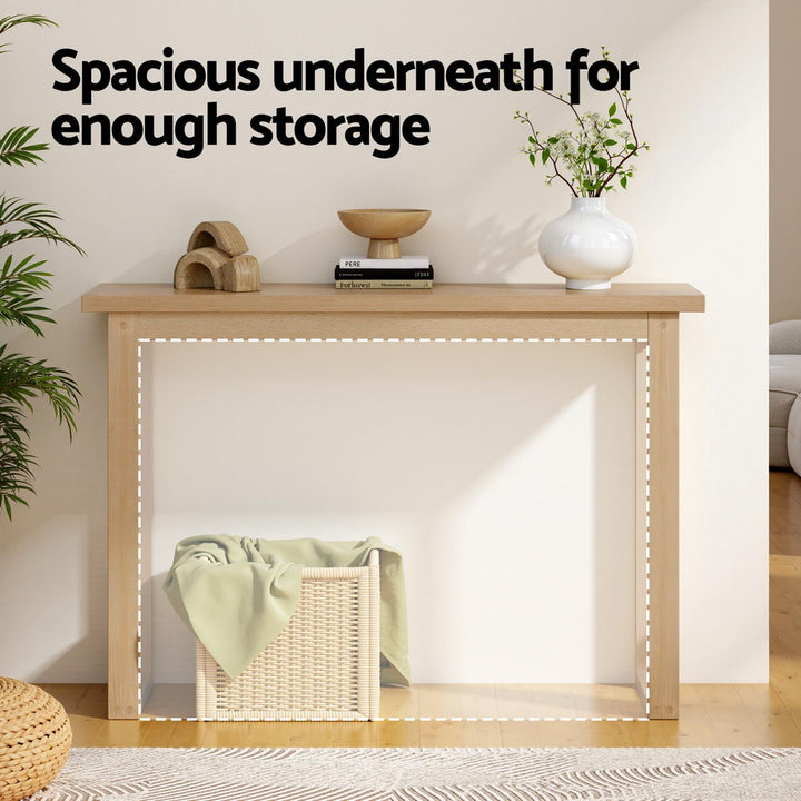 Rustic Pine Style Console Table 110cm - Homecoze