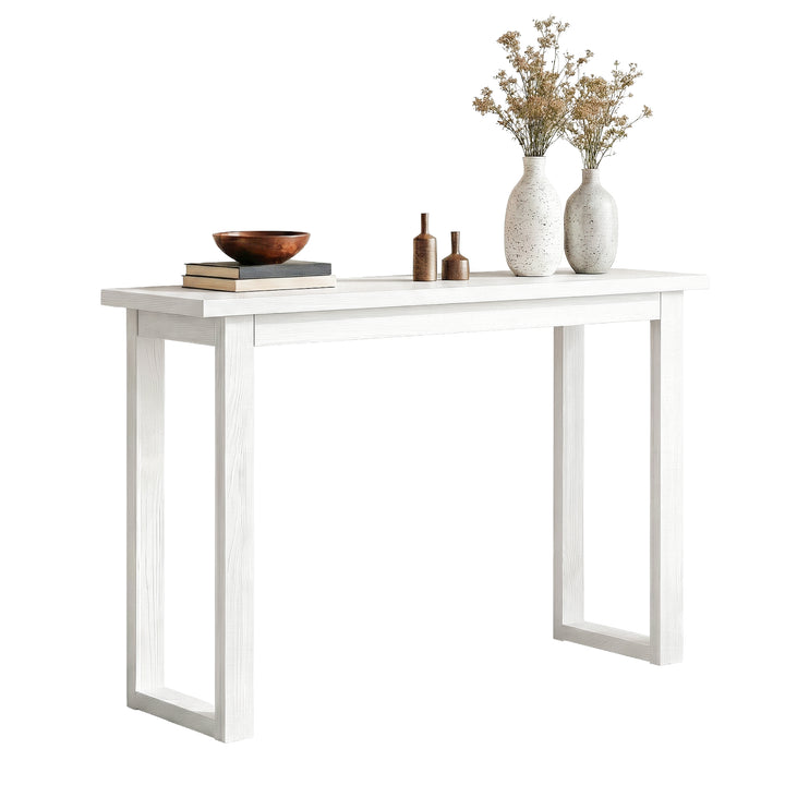 Oslo Wood Grain Console Table - White