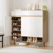 Artiss Shoe Rack Cabinet 25 Pairs Storage Cupboard Pine&White - Homecoze