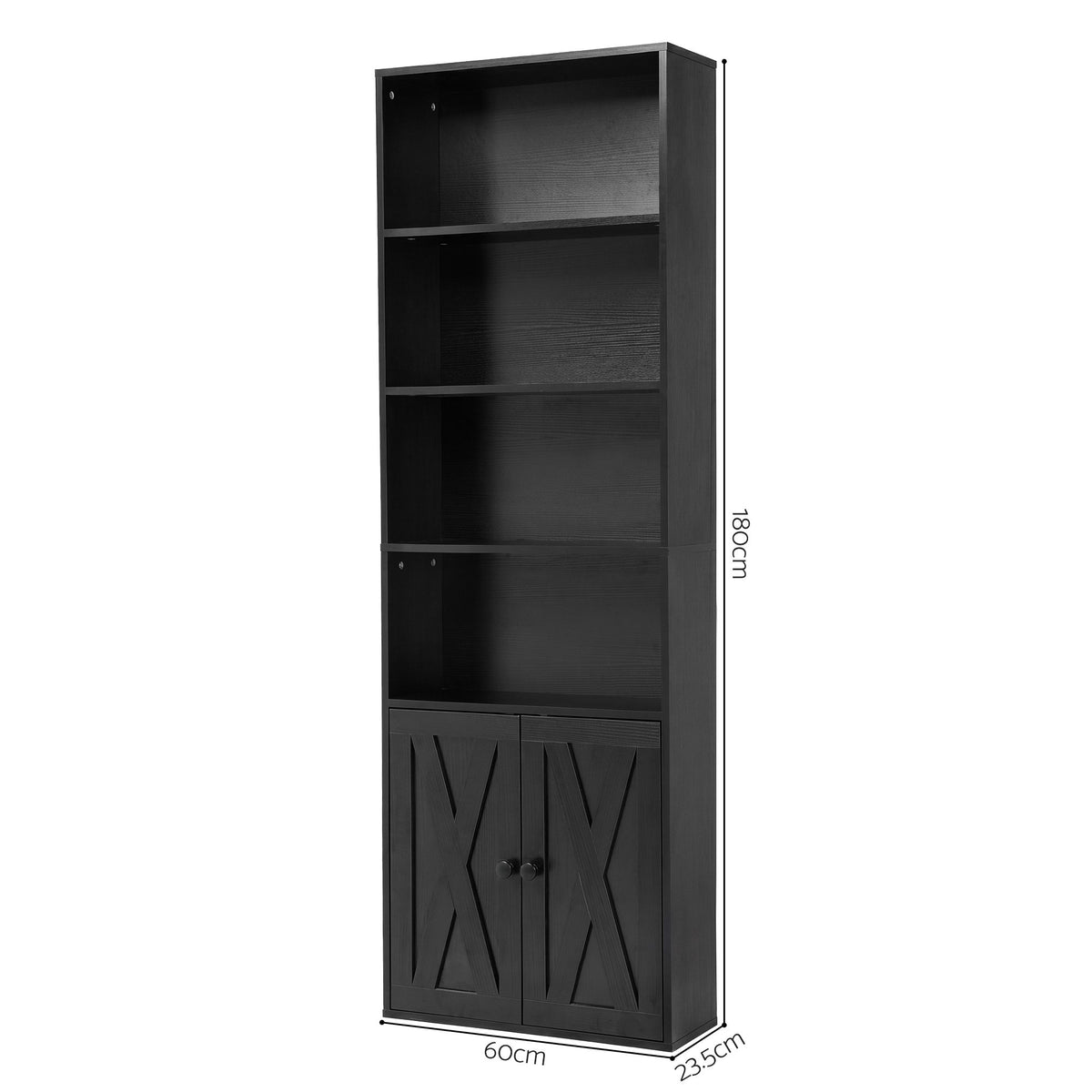 Artiss 6-Tier Bookshelf Display Cabinet Storage Black - Homecoze
