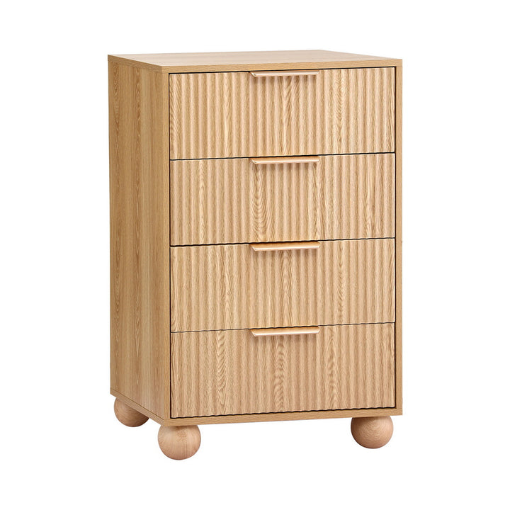 Artiss 4 Chest of Drawers Dresser Tallboy Pine - Homecoze