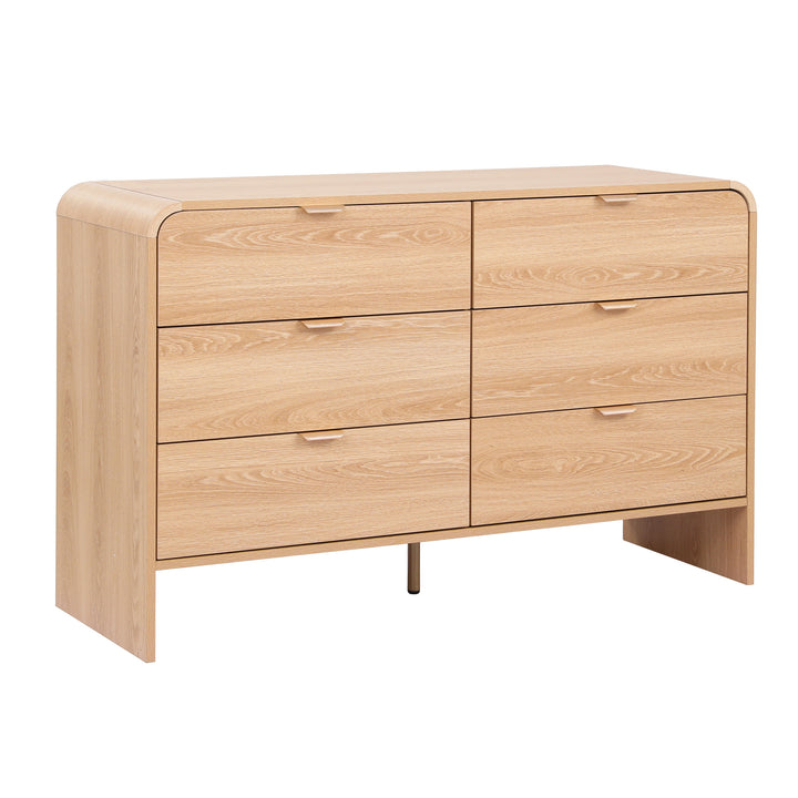 Corin Lowboy Dresser Chest of Drawers - Pine - Homecoze