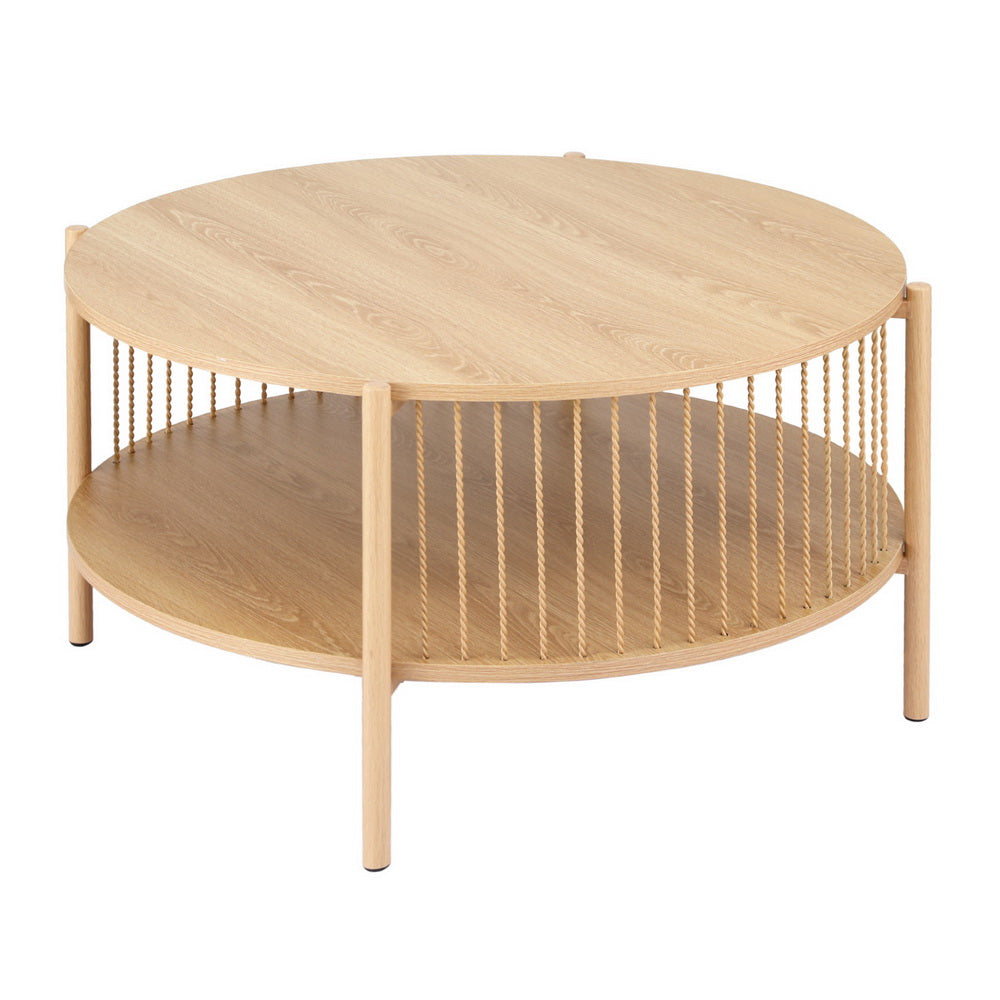 Rustic 2-Tier Cofee Table - Pine - Homecoze