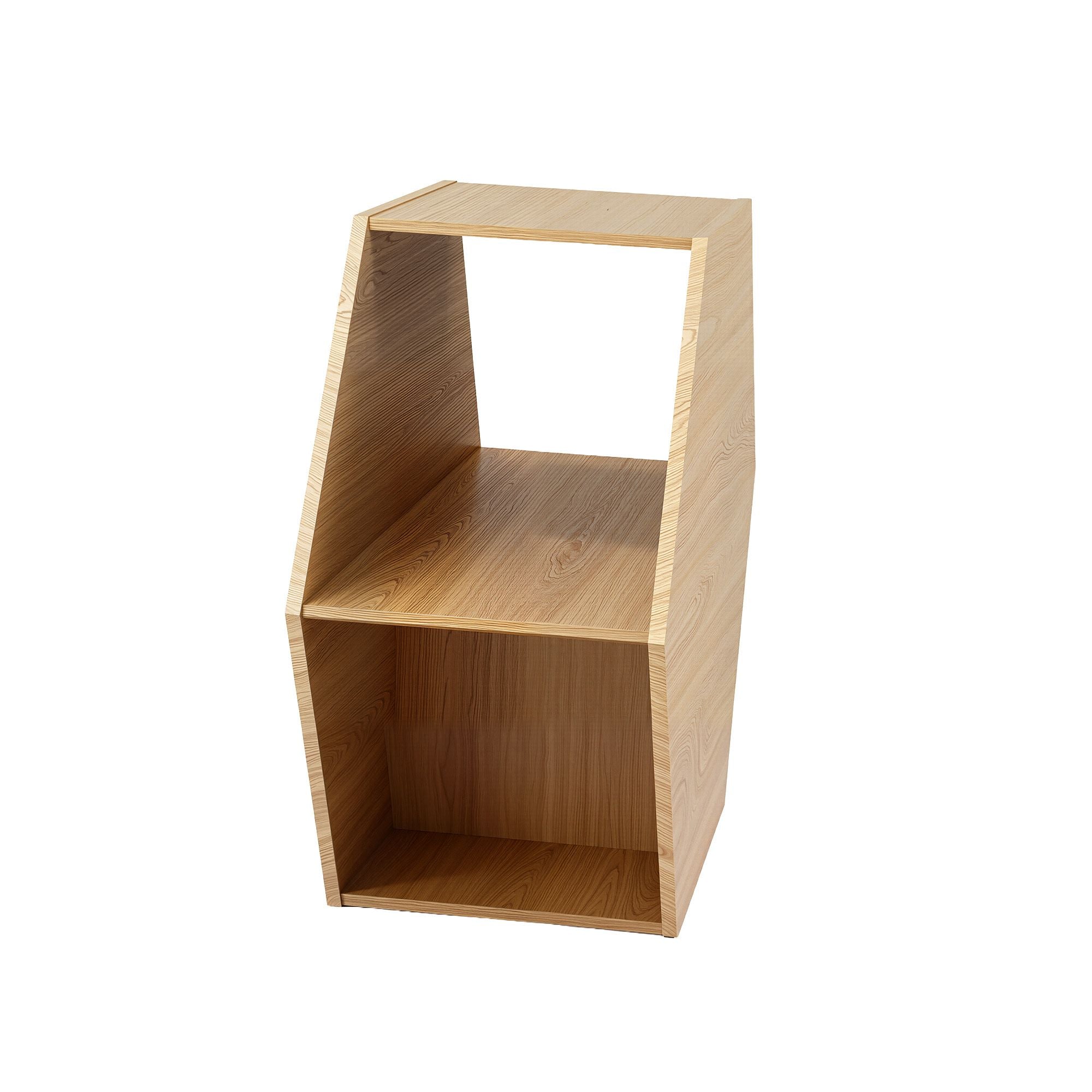 Aviana Hexagonal Open Shelf Coffee Table 80cm – Natural