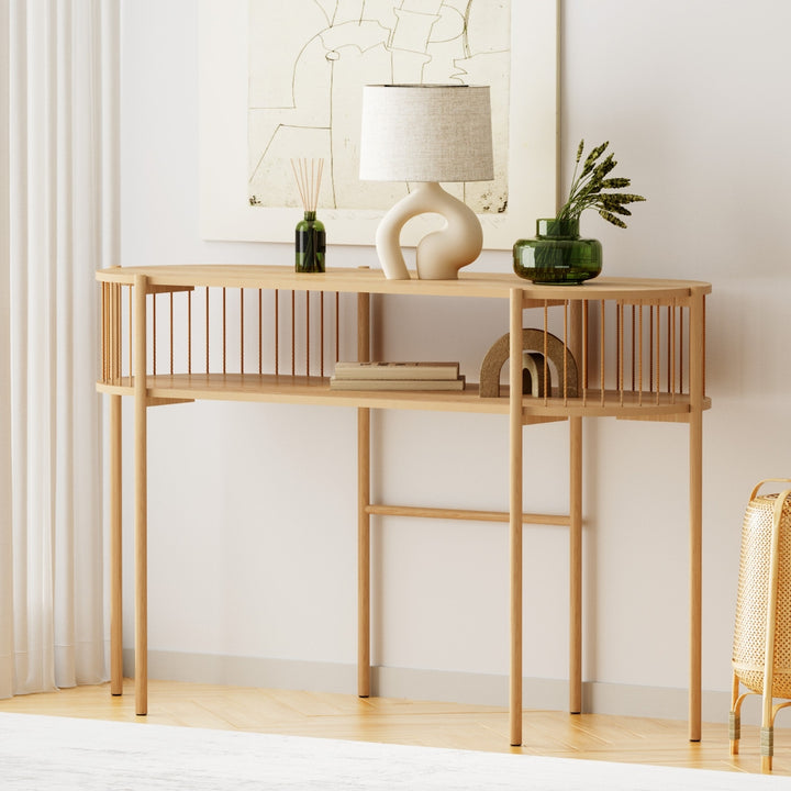 Rustic 2-Tier Console Table 124cm - Pine - Homecoze