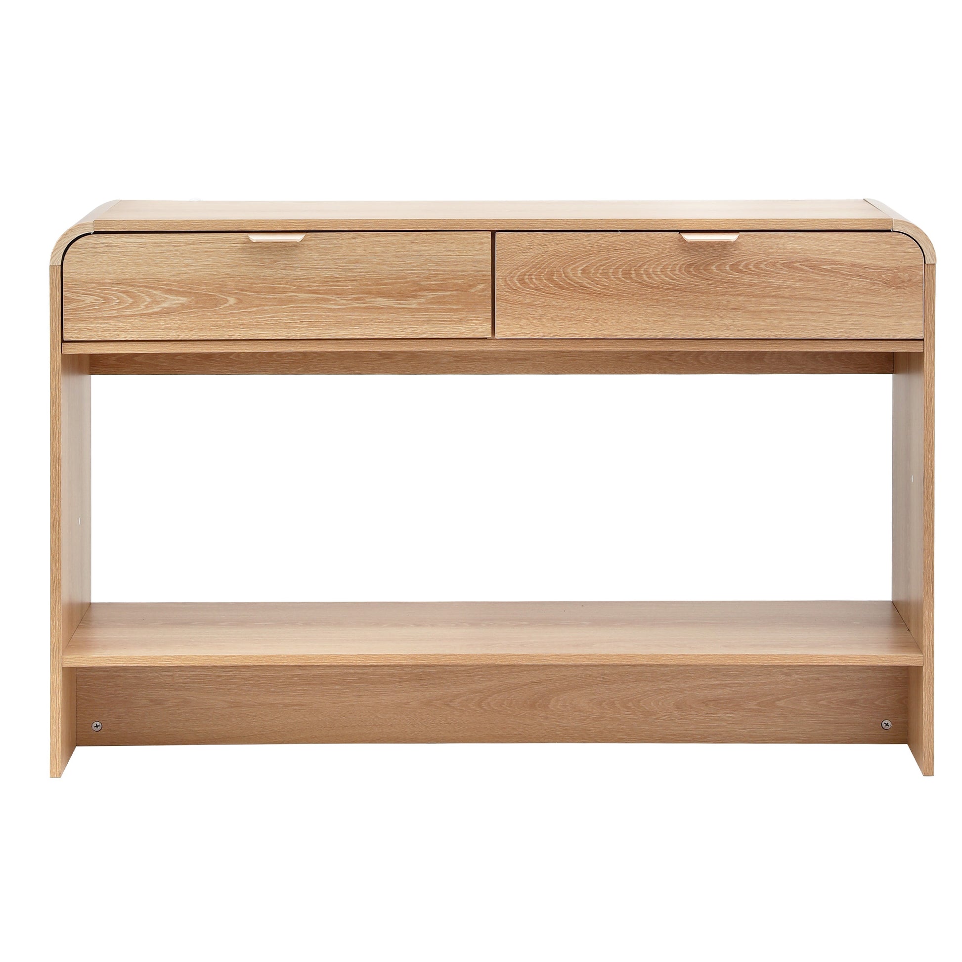 Artiss Console Table Hallway Entryway Storage Drawer Shelf Curved Edge 120CM Pine - Homecoze