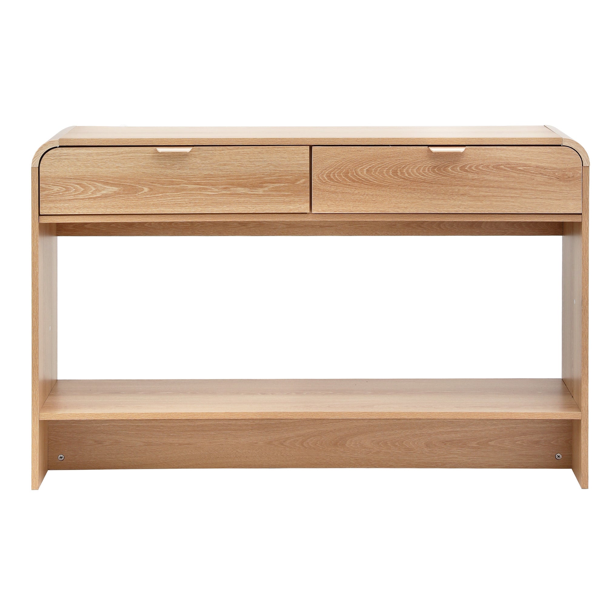 Artiss Console Table Hallway Entryway Storage Drawer Shelf Curved Edge 120CM Pine - Homecoze