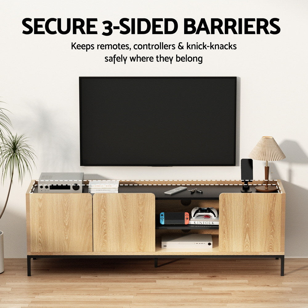 Artiss TV Unit Entertainment Unit Storage Cabinet Shelf 160cm Pine - Homecoze