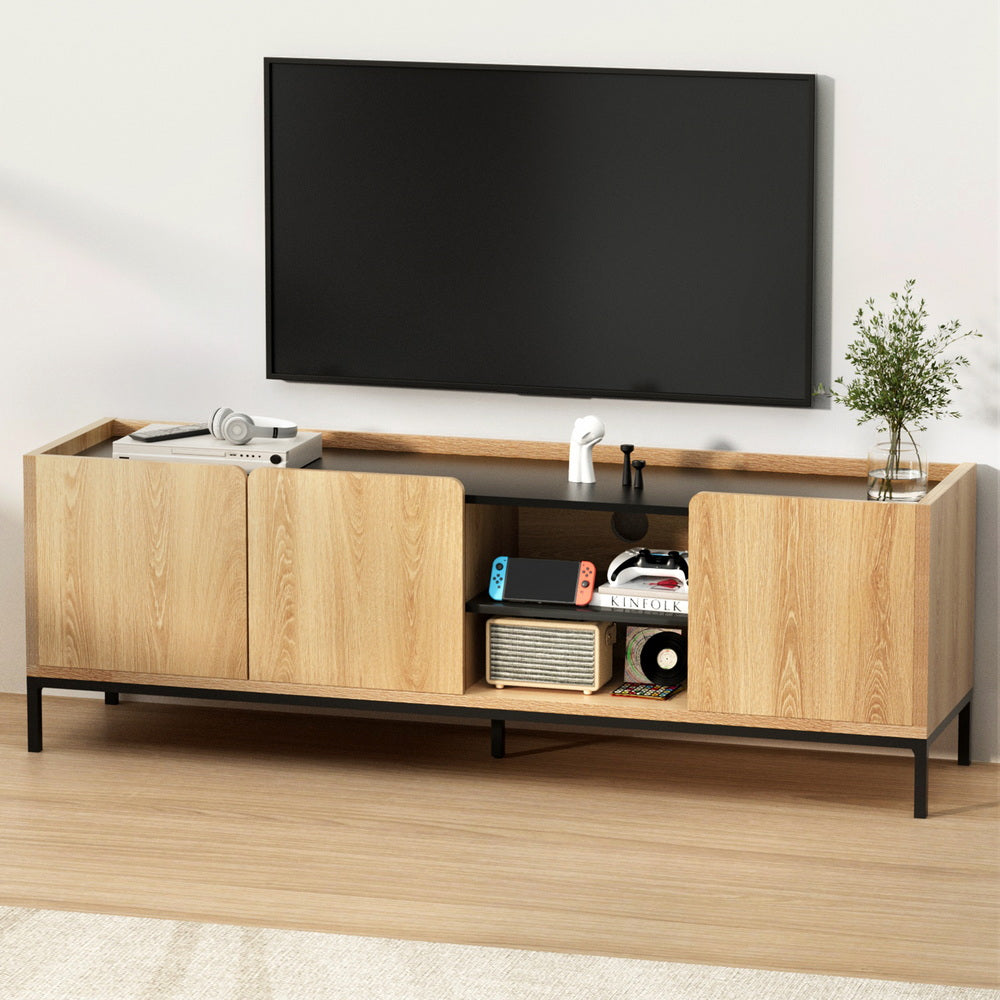 Artiss TV Unit Entertainment Unit Storage Cabinet Shelf 160cm Pine - Homecoze