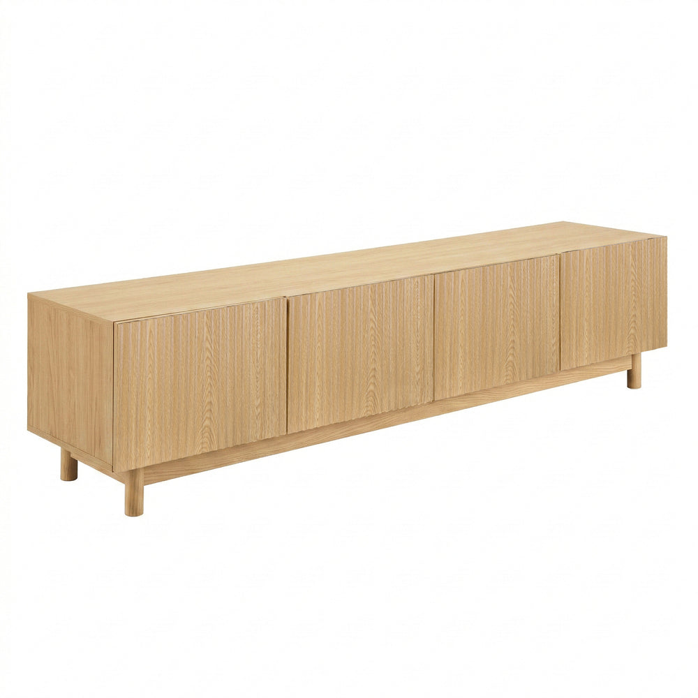 Marlowe Fluted TV Entertainment Unit 180cm - Pine - Homecoze