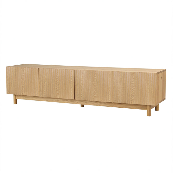 Marlowe Fluted TV Entertainment Unit 180cm - Pine - Homecoze
