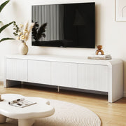 Valentina Fluted TV Unit 180cm – White - Homecoze