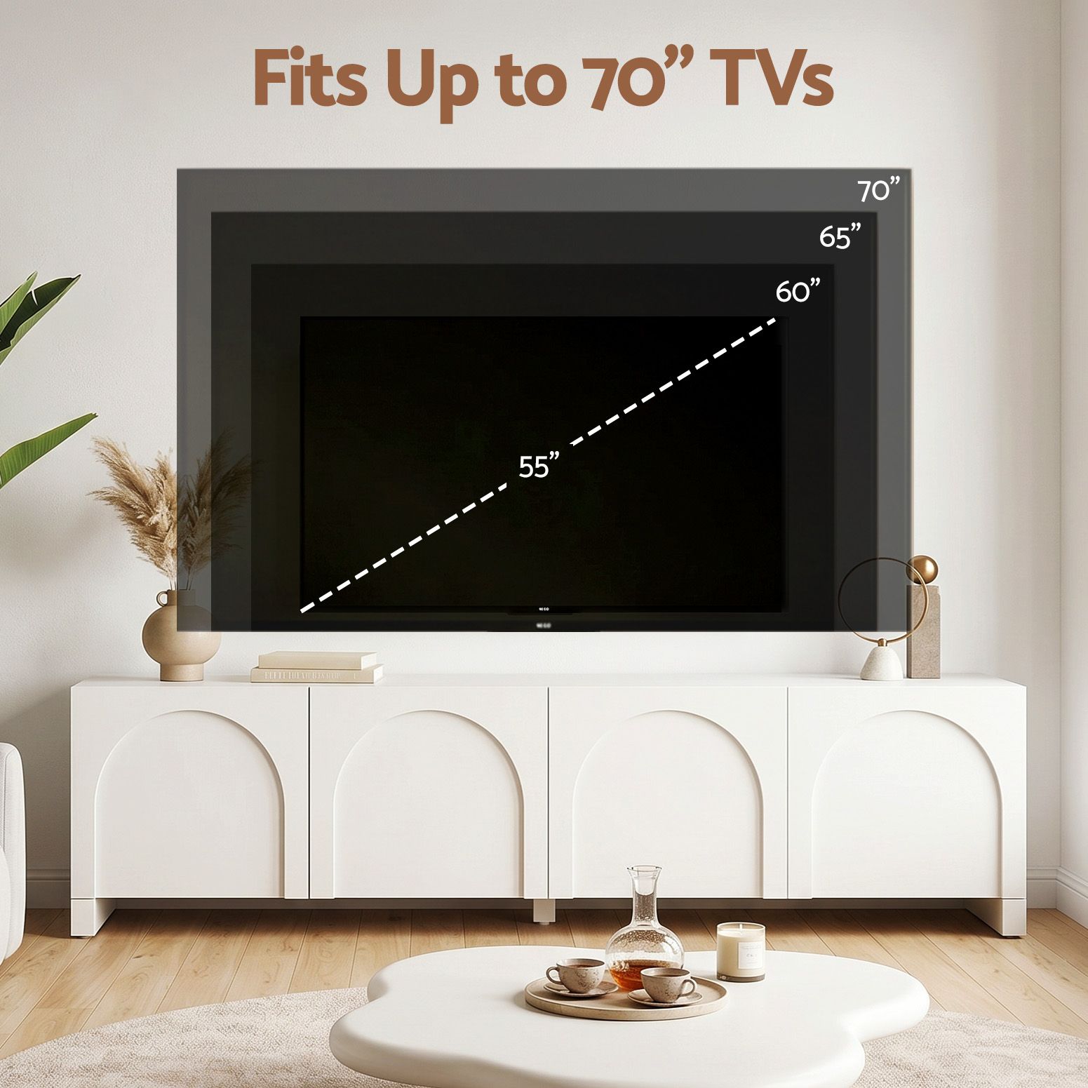 Artiss TV Unit Entertainment Unit Storage Cabinet Adjustable Shelf 180cm White - Homecoze