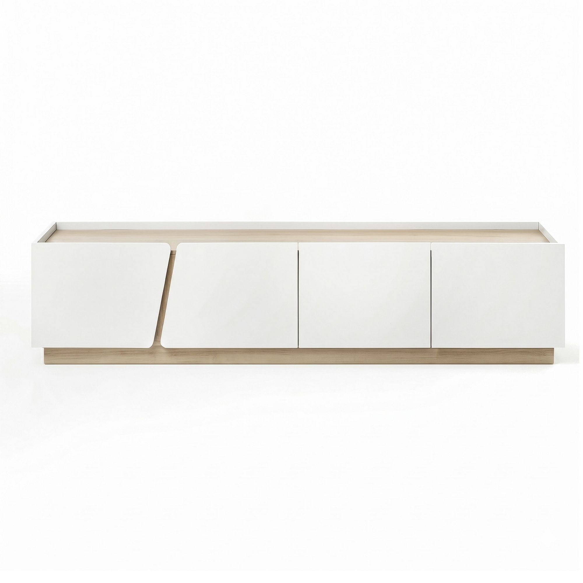 Orson Contemporary TV Unit 180cm – White & Pine