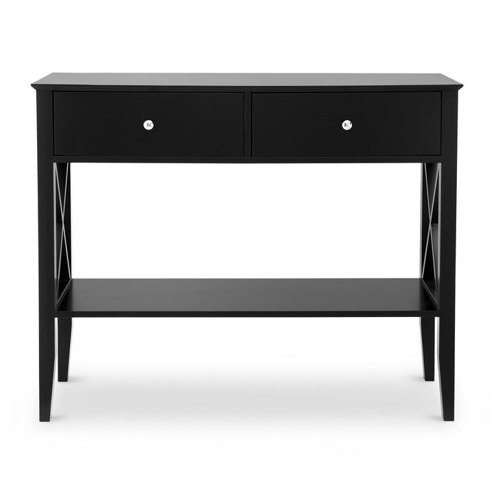 Artiss Console Table 2 Drawers 100CM Black - Homecoze
