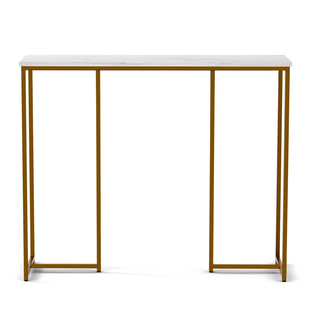 Artiss Console Table Marble Effect White&Gold - Homecoze