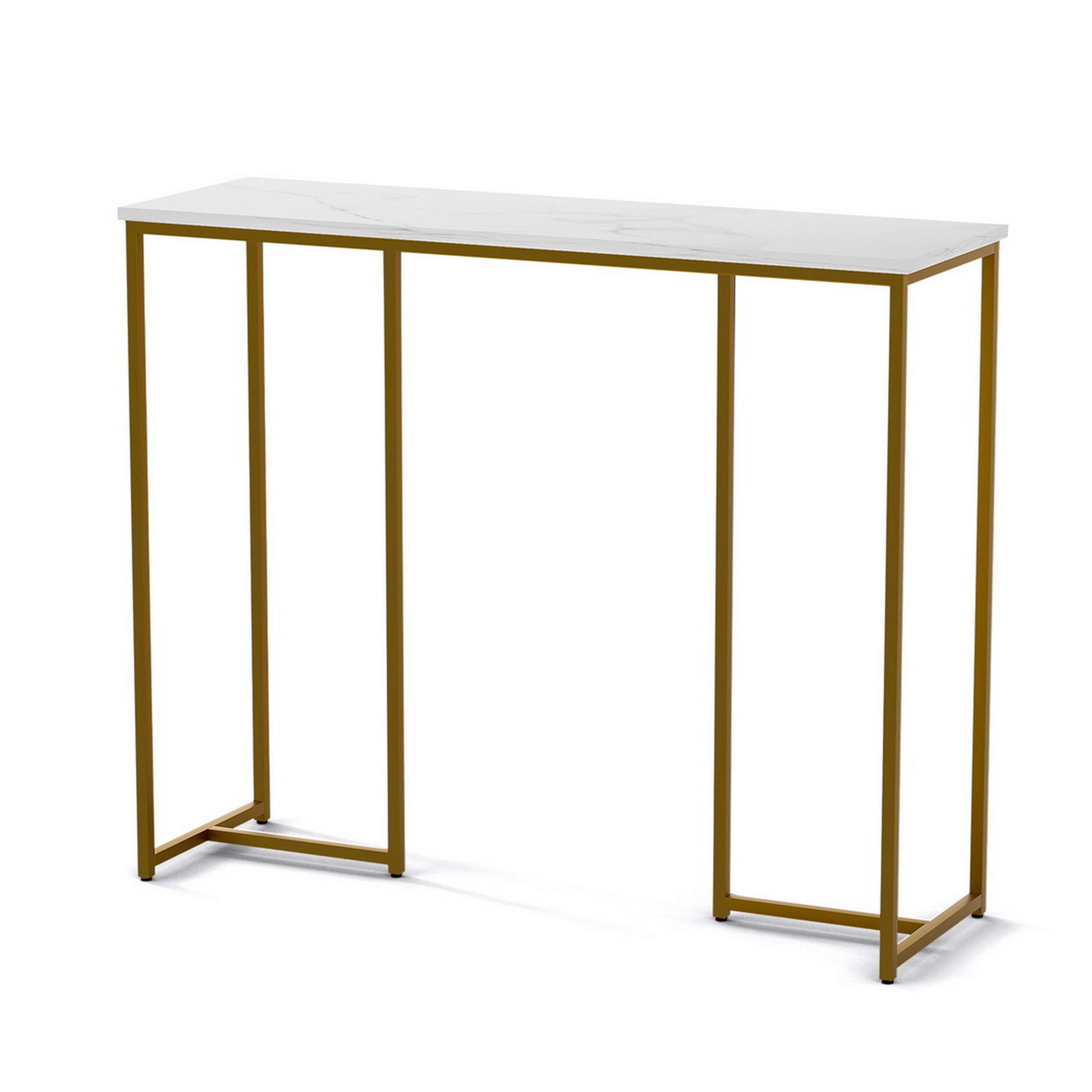 Artiss Console Table Marble Effect White&Gold - Homecoze