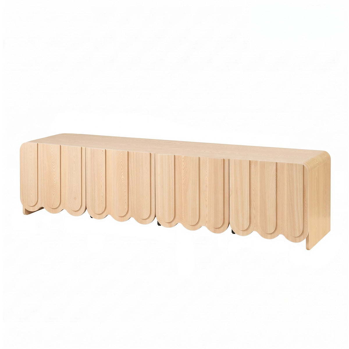 Maribel Scalloped TV Unit 180cm – Pine