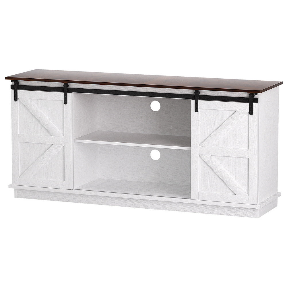 Artiss Buffet Sideboard Storage Cabinet Kitchen Cupboard Sliding Doors White - Homecoze