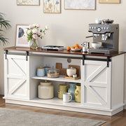 Artiss Buffet Sideboard Storage Cabinet Kitchen Cupboard Sliding Doors White - Homecoze