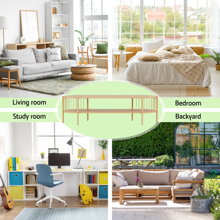 Rustic 2-Tier TV Entertainment Unit 148cm - Pine - Homecoze