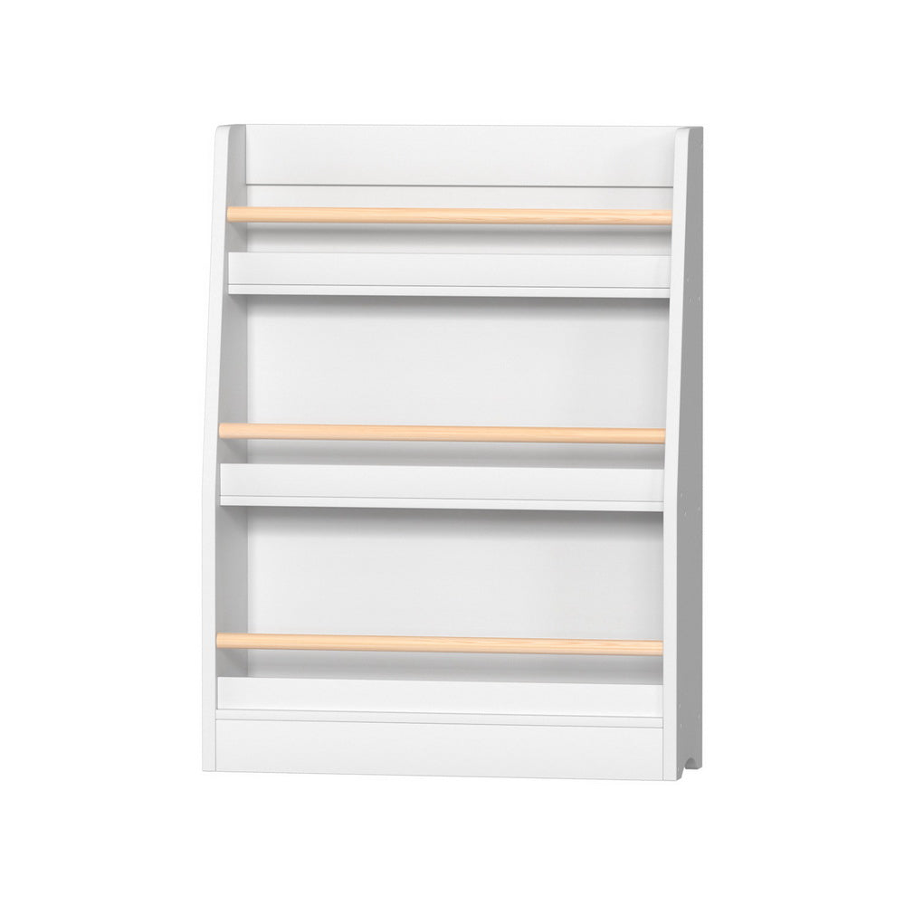 Kids 3 Tiers Bookshelf Display Organiser - White