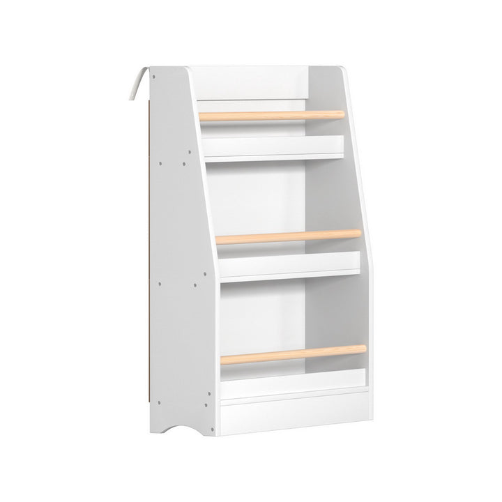 Kids 3 Tiers Bookshelf Display Organiser - White - Homecoze