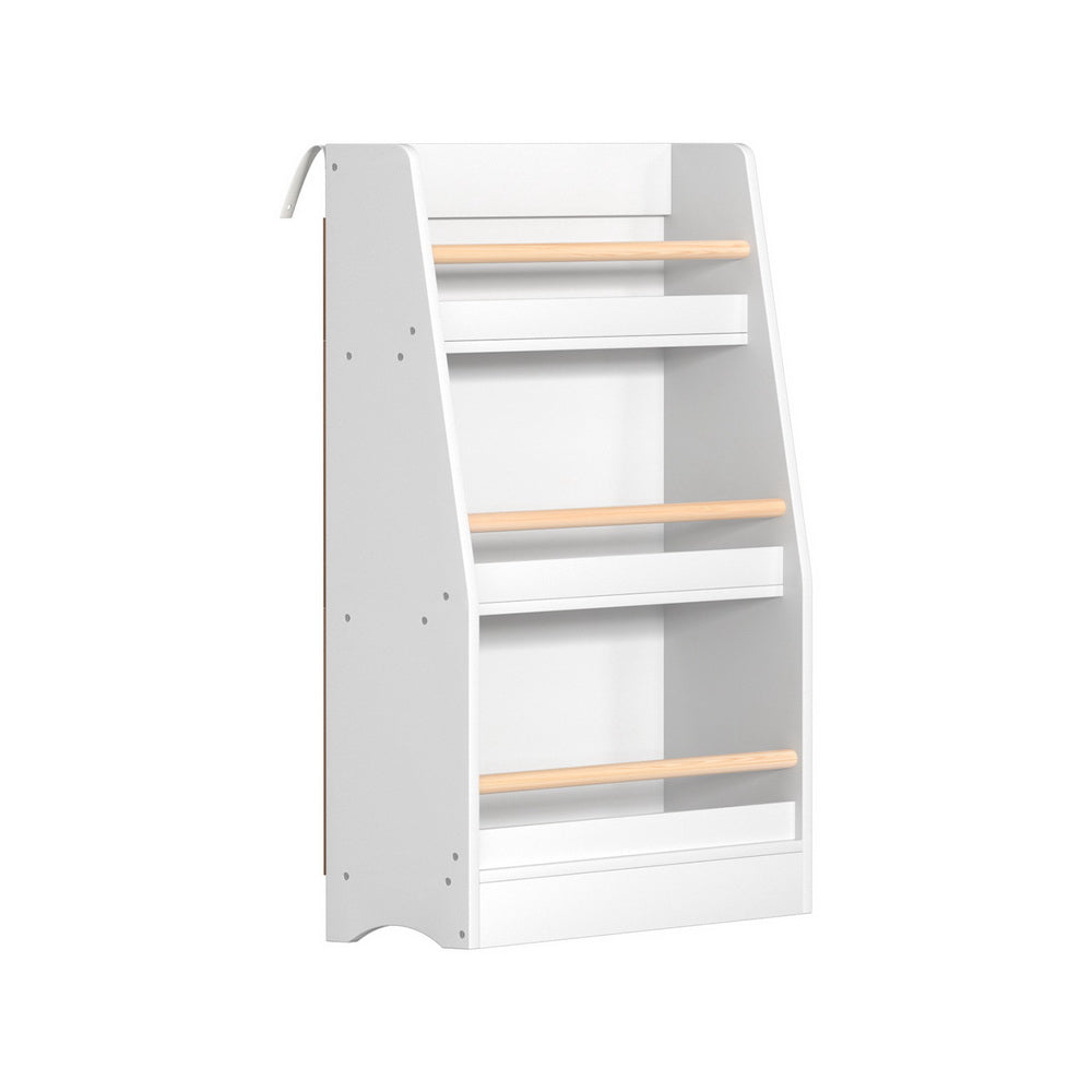 Kids 3 Tiers Bookshelf Display Organiser - White