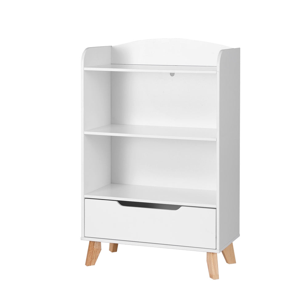 Kids Mini 3-Tier Bookshelf Organiser - White - Homecoze