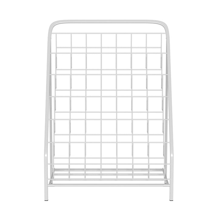 Kids 6 Tier Bookshelf Magazine Rack Foldable Book Organiser - White - Homecoze