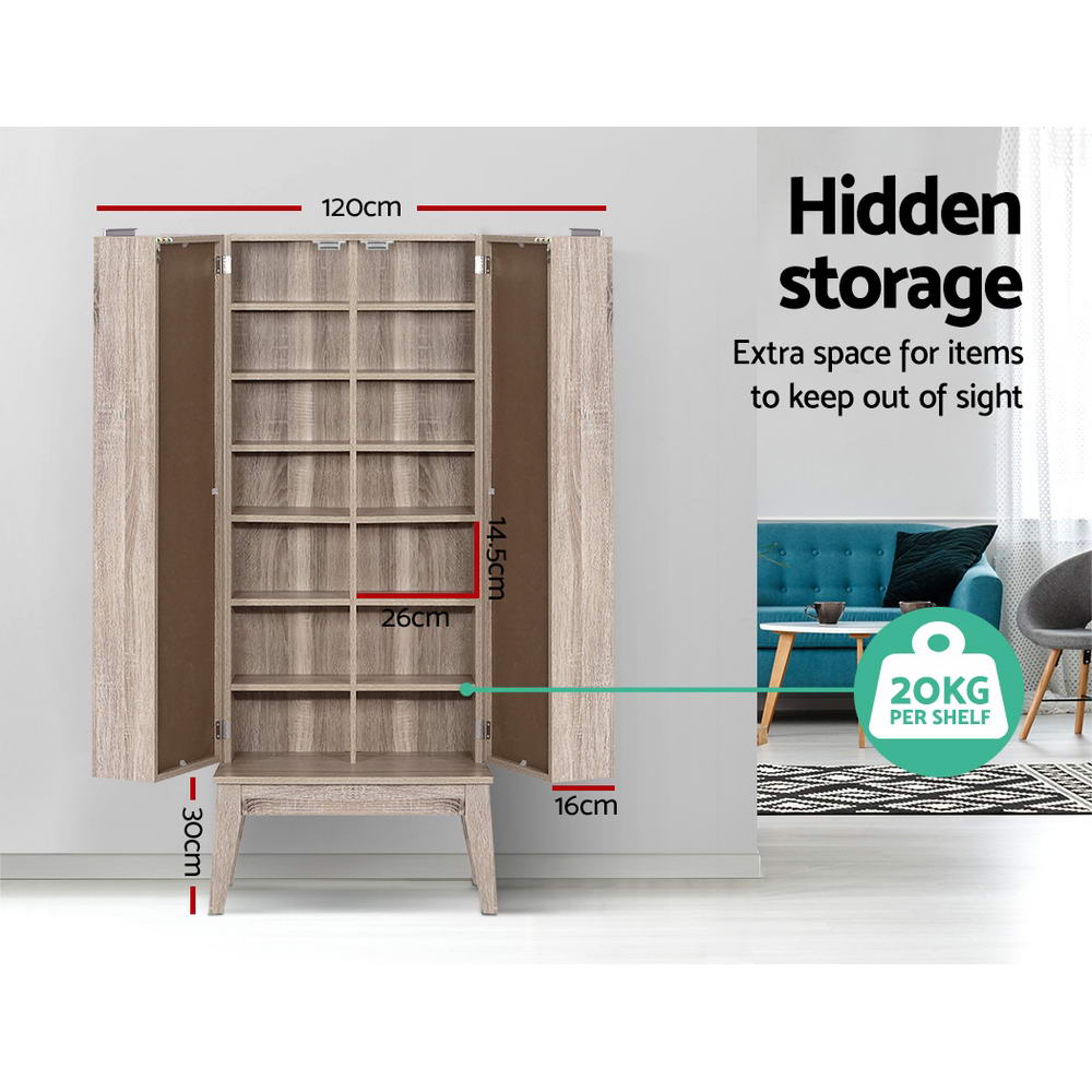 Folding CD & DVD Media Storage Display Shelf Rack - Oak - Homecoze