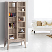 Folding CD & DVD Media Storage Display Shelf Rack - Oak - Homecoze