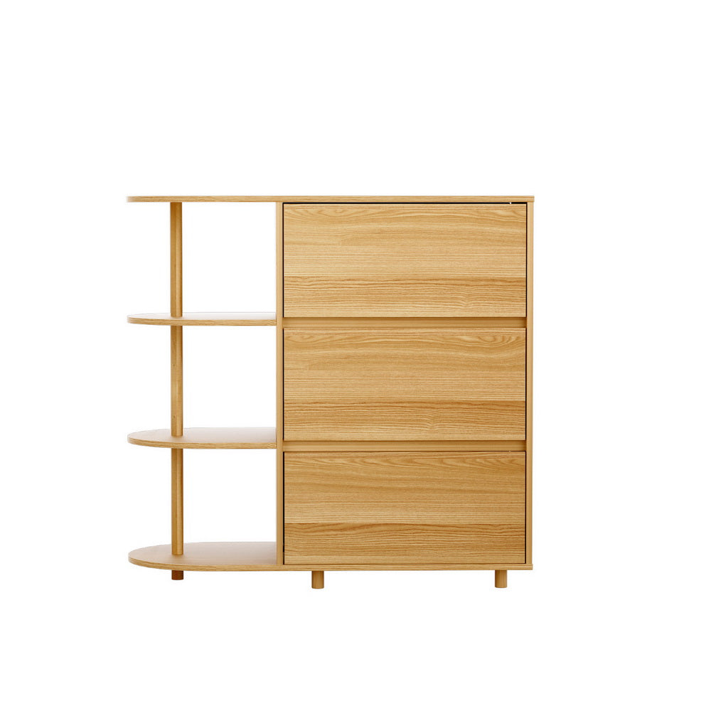 Artiss Chest of 3 Drawers Storage Cabinet 3 Shelves Pine - Homecoze