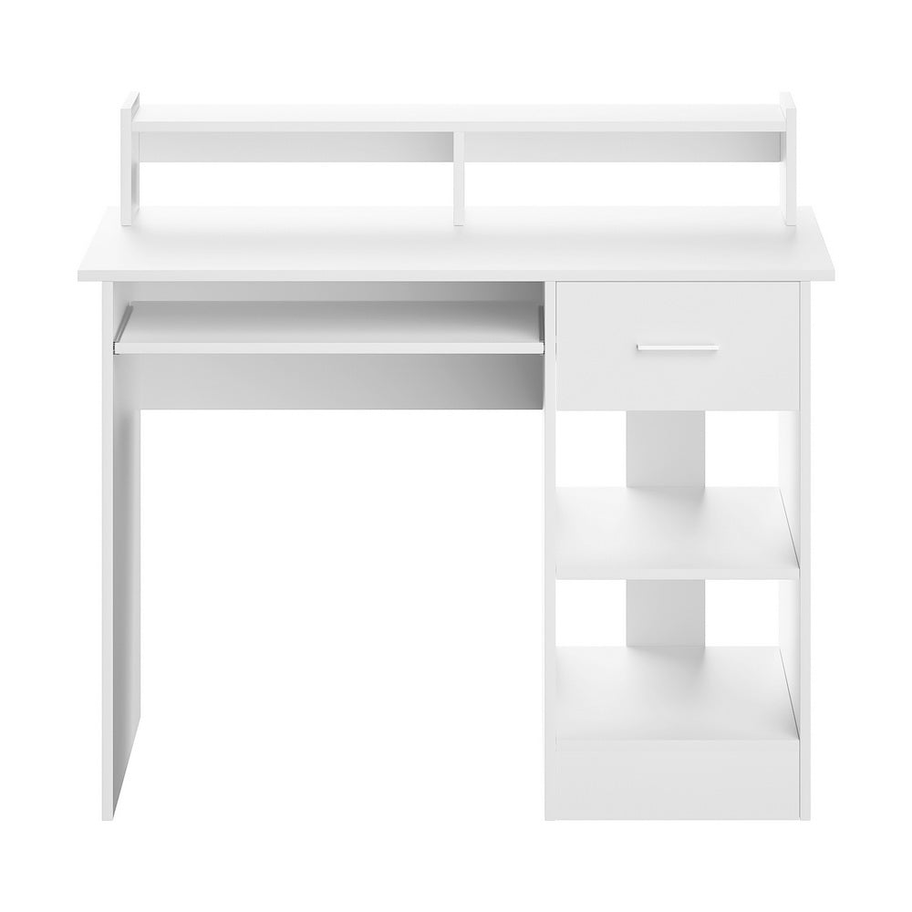 Office Computer Desk with Storage - White - Homecoze